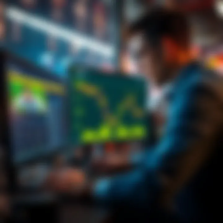 A person analyzing sports betting opportunities on a computer.