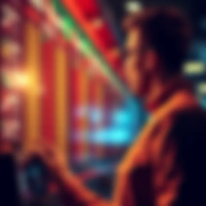 A person looking at a betting board, considering their choices for the day.