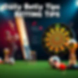 A graphic showing various sports betting options for cricket and darts, featuring betting odds and strategies.