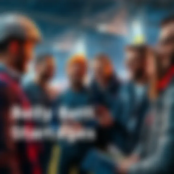 A group of people discussing sports betting tips and sharing their betting combinations with excitement.