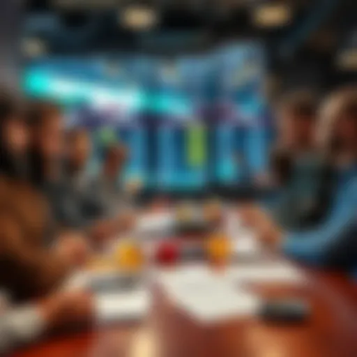 Daily Betting Thread A group of people discussing sports bets at a table with papers and drinks
