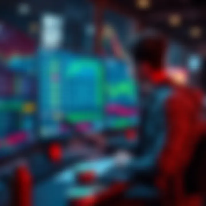 A person analyzing sports betting odds on a computer screen with charts and graphs.