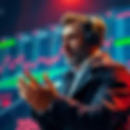 An expert giving betting advice with sports graphics in the background