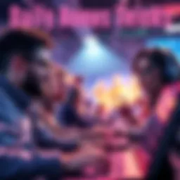 A group of diverse players sharing tips and strategies for earning daily bonuses while gaming online.