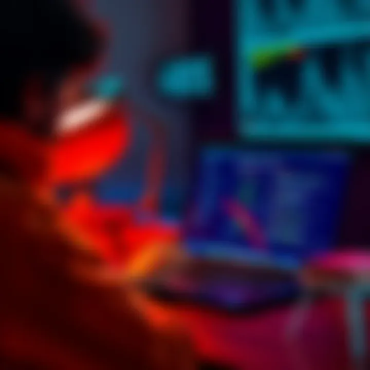 Daily Codes Discovery A person searching for daily codes on a laptop, with various code examples displayed on the screen.