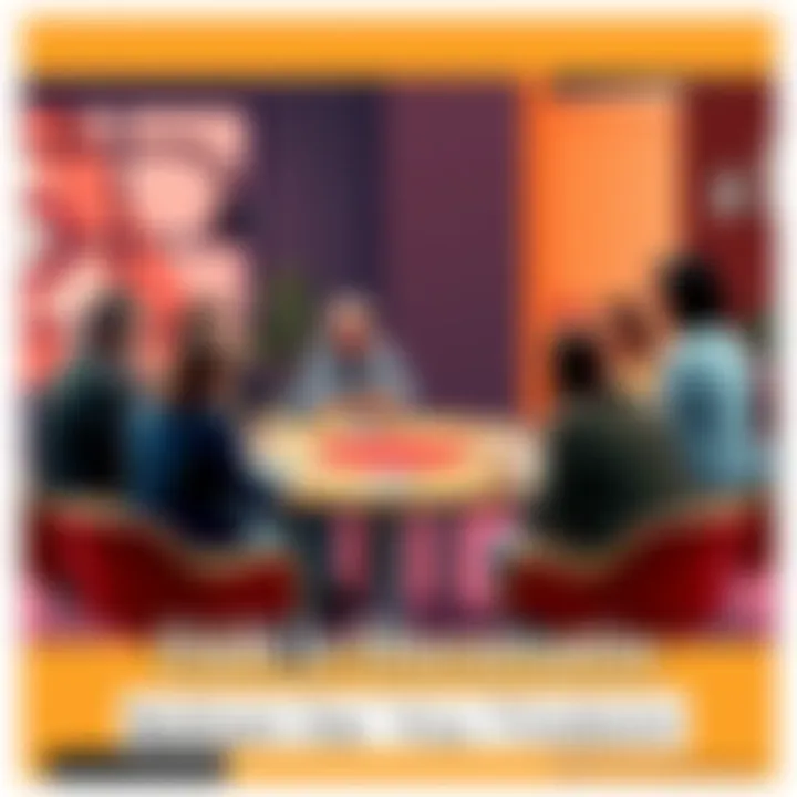A group of people engaged in a lively debate about current issues at a round table
