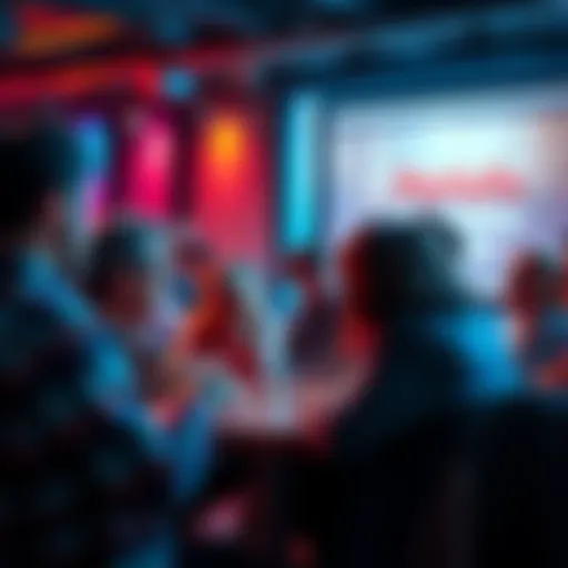 People sharing thoughts in a lively discussion forum