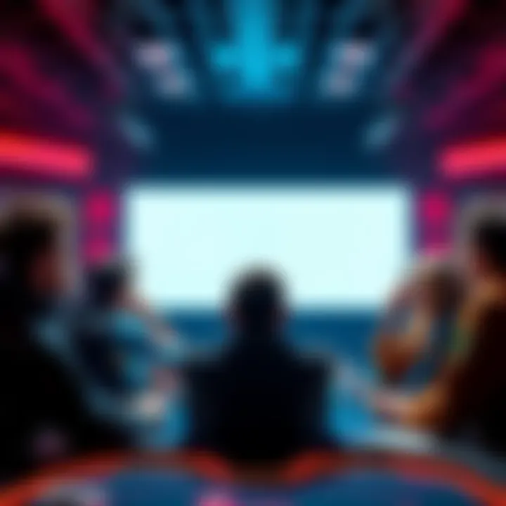 A group of confused players staring at a blank screen after the abrupt end of the Daily Freeroll tournament