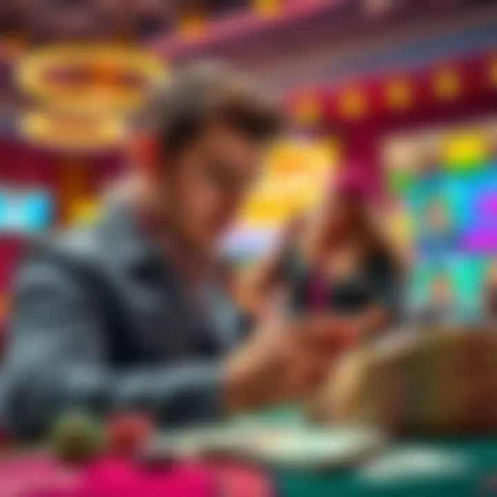 A person analyzing gambling tips on a smartphone with cash nearby