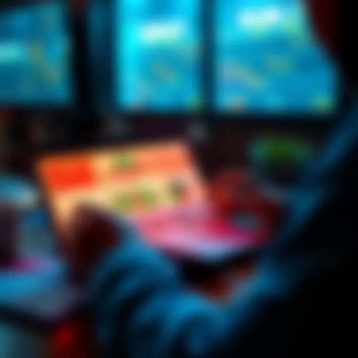 A person analyzing sports bets on a laptop with charts and notes