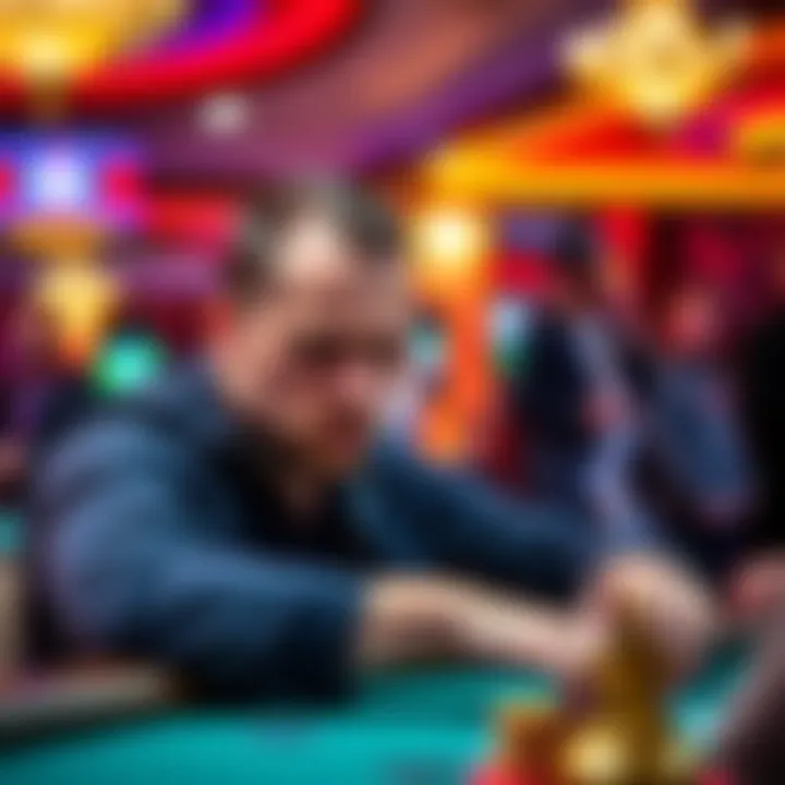 Daniel Negreanu playing poker at Hustler Casino Live with intense focus and excitement in the air