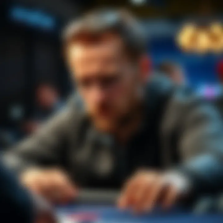 Daniel Negreanu playing poker, focused on the game with a thoughtful expression