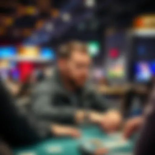 Daniel Negreanu sitting at a poker table focused on the game during the main event