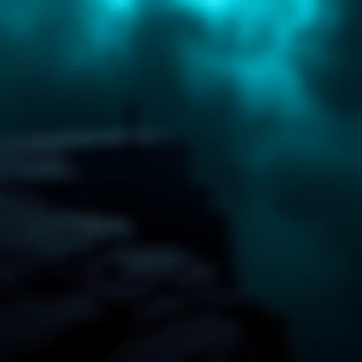 A shadowy figure stands at the edge of a cliff, looking down into a dark abyss representing despair.