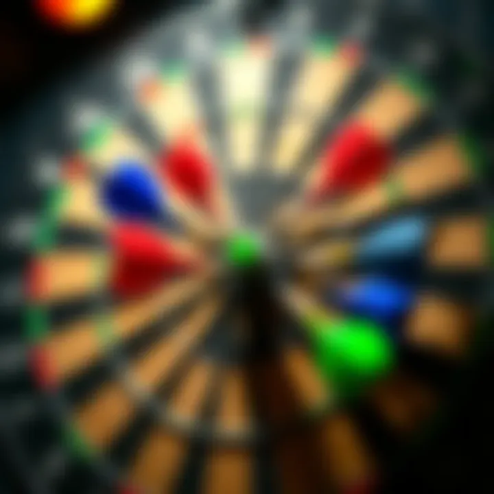A close-up of a dartboard with colorful darts ready for play, showcasing the excitement of darts in 2026