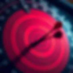 A dartboard with three darts hitting the target, representing achieving goals.