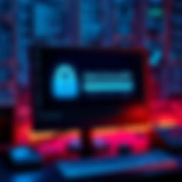 A computer screen showing a backup progress bar with files being saved, symbolizing data protection.