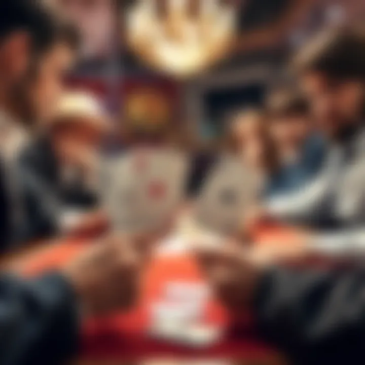 A poker dealer mistakenly places four cards on the table, causing confusion among players. Players look surprised and curious about the outcome of the game.