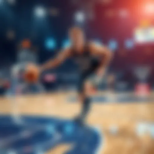 Dean Wade dribbling the basketball during a game, showcasing his skills and focus