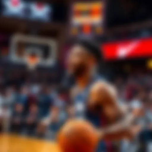 Deandre Ayton playing basketball with intensity during a game, while spectators watch in the background.