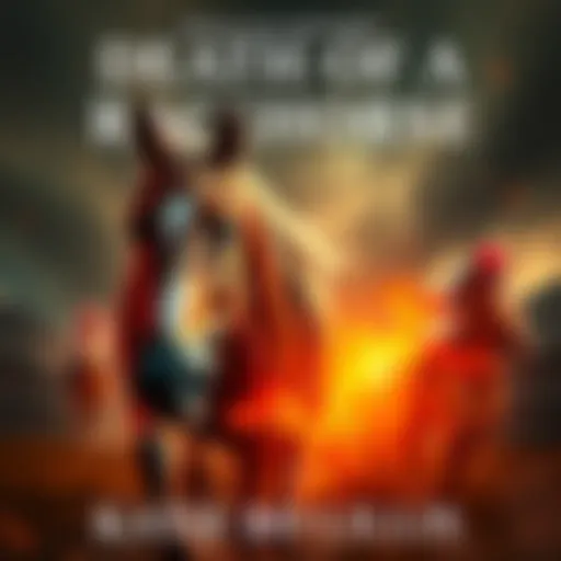 Cover illustration of Katie Bo Lillis' book showing a racehorse and a dramatic background related to horse racing