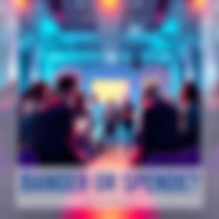 People discussing the differences between great content and donation campaigns in a lively group setting