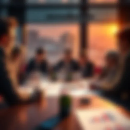 People discussing and debating the reduction from 25% to 24% with charts and papers on a table