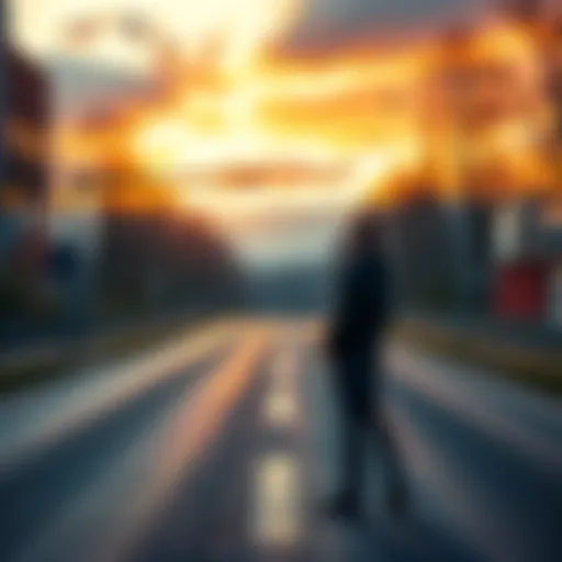 A person standing at a fork in the road, contemplating whether to go slow or fast in their decision.