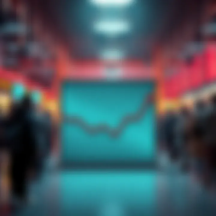 A graph showing a downward trend in investment numbers for Ode, with concerned people looking on.