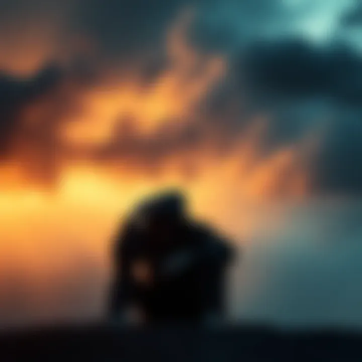 A person sitting with their head down, surrounded by dark clouds symbolizing disappointment, reflecting on a difficult year.