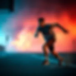 A person running with focus and determination, symbolizing courage and commitment to seize opportunities.