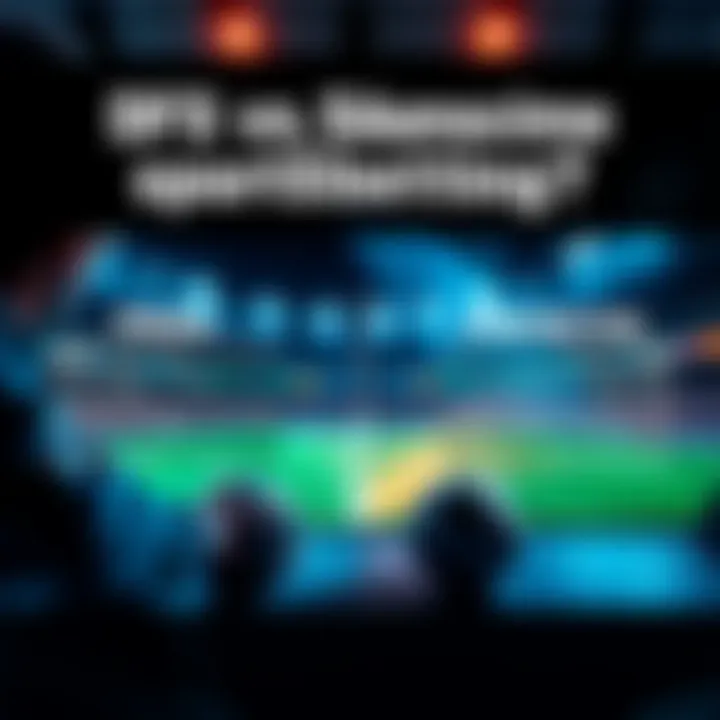 Graphic showing the contrast between DFS and traditional sports betting, highlighting pros and cons of each