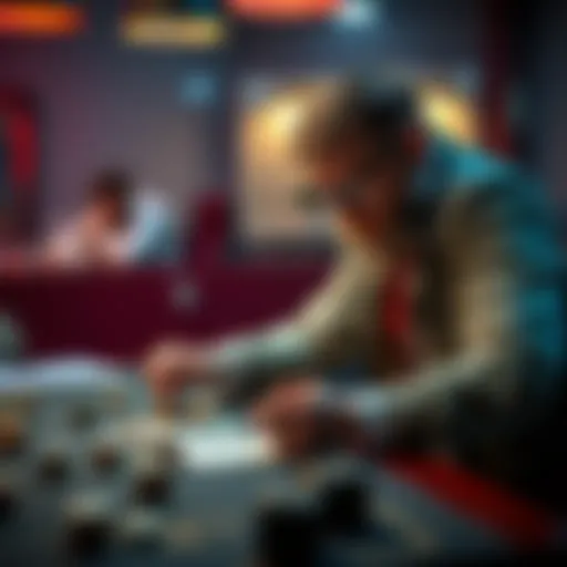 A player rolling dice while planning a strategy in a game setting, focused on reaching Rank 3.