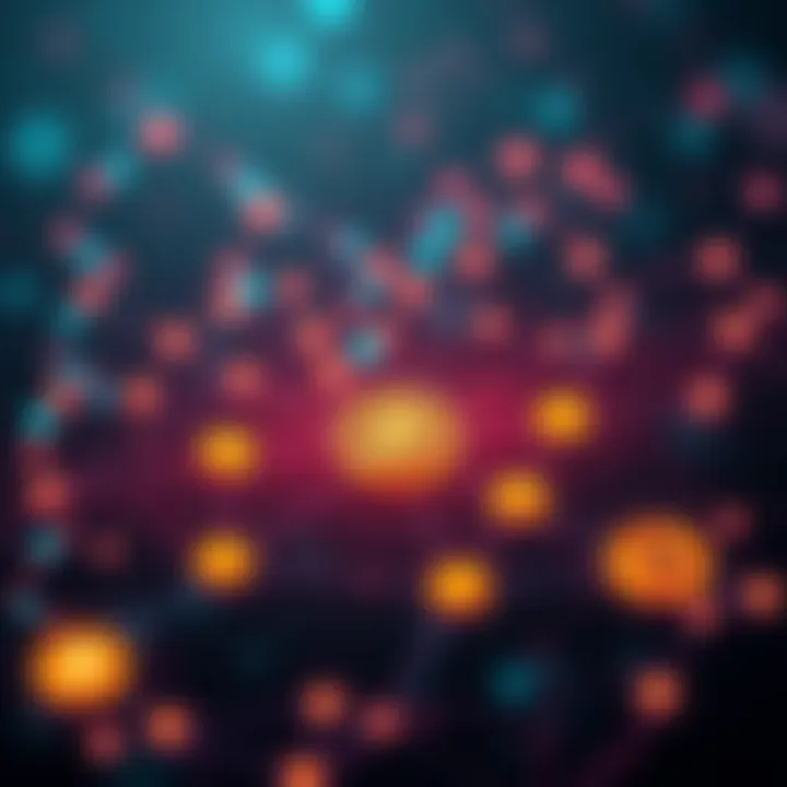 A network of digital currency symbols connecting various platforms