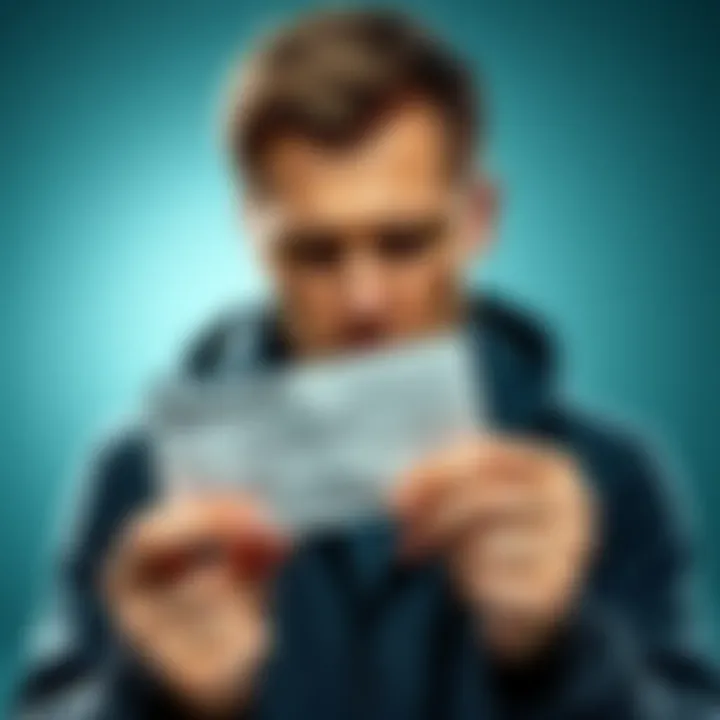 A person shows disappointment while holding a failed betting slip, reflecting on their lost wager and lessons learned.