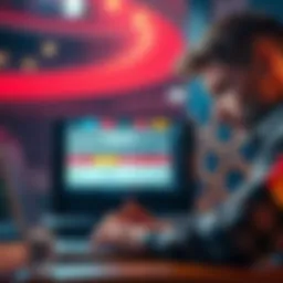 Disappointed bettor looking at cashout offer A person looking frustrated at a laptop screen showing a low cashout offer for a Spain betting parlay