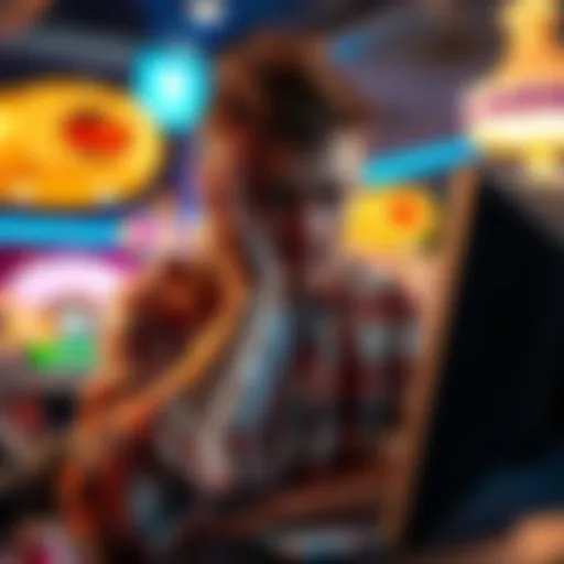 A frustrated player sitting in front of a computer showing Hellspin Casino, expressing disappointment over payout issues