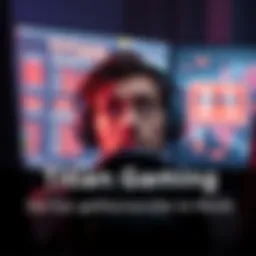 A frustrated gamer stares at a computer screen displaying losses from Titan Gaming, showing a sense of disappointment and dissatisfaction.