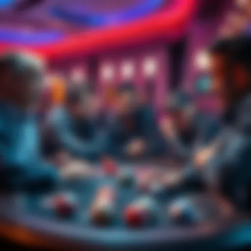 A group of disappointed players sharing negative experiences about Keno Extreme at a gaming table