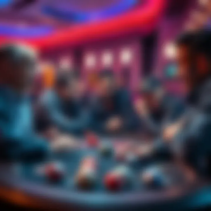 A group of disappointed players sharing negative experiences about Keno Extreme at a gaming table