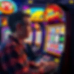 A frustrated player looking at the Buffalo Mega Stampede slot machine with high bets and low payouts
