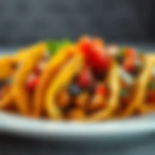 A plate of poorly made tacos with sad toppings, highlighting the low quality of Taco Tuesday offerings.