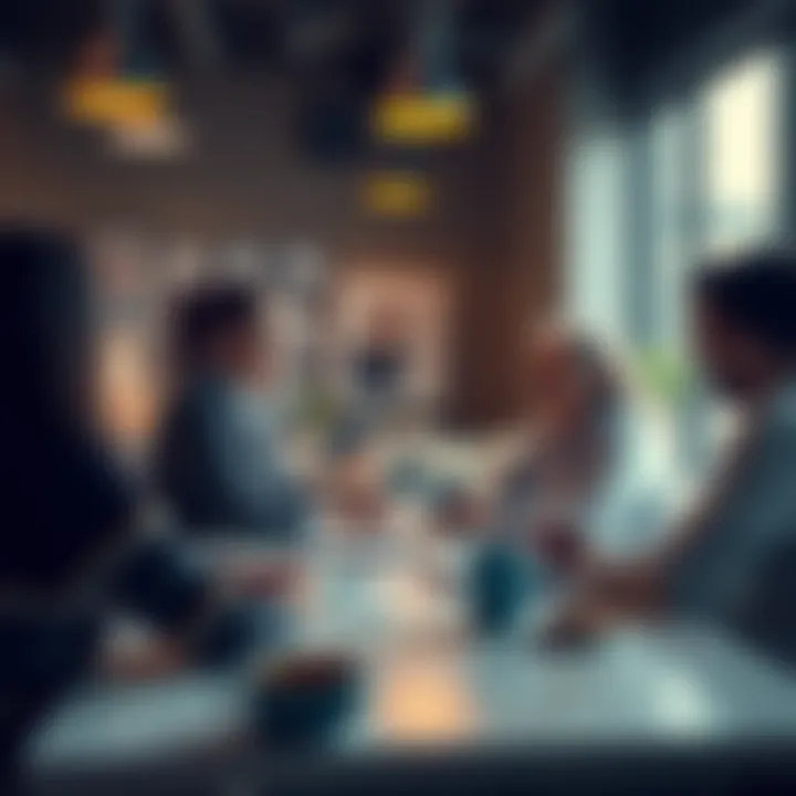 A group of people gathered around a table, engaging in a lively discussion about payout options and financial decisions.