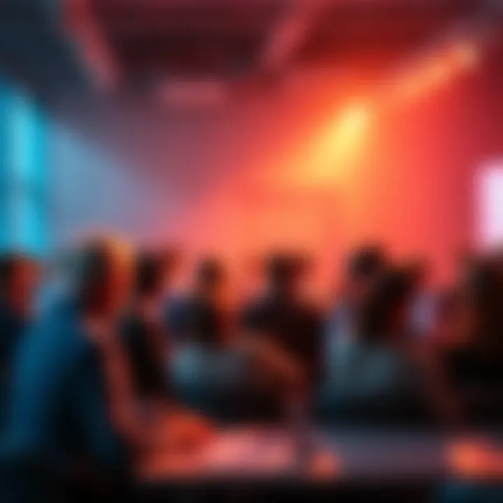 People engaging in a lively discussion about current events in a forum setting