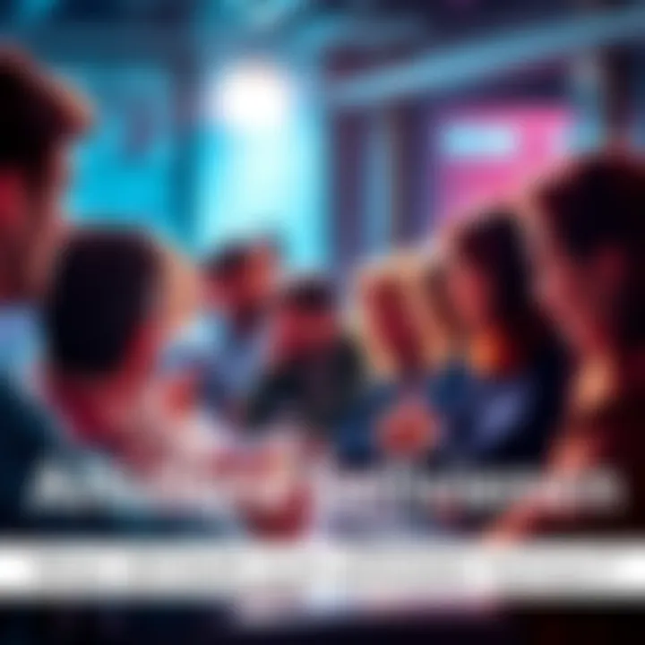 People engaging in a lively discussion about various current topics