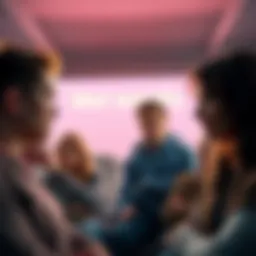 People engaging in a heated discussion about the Guess my Monthly practice, with expressions showing a mix of frustration and contemplation.