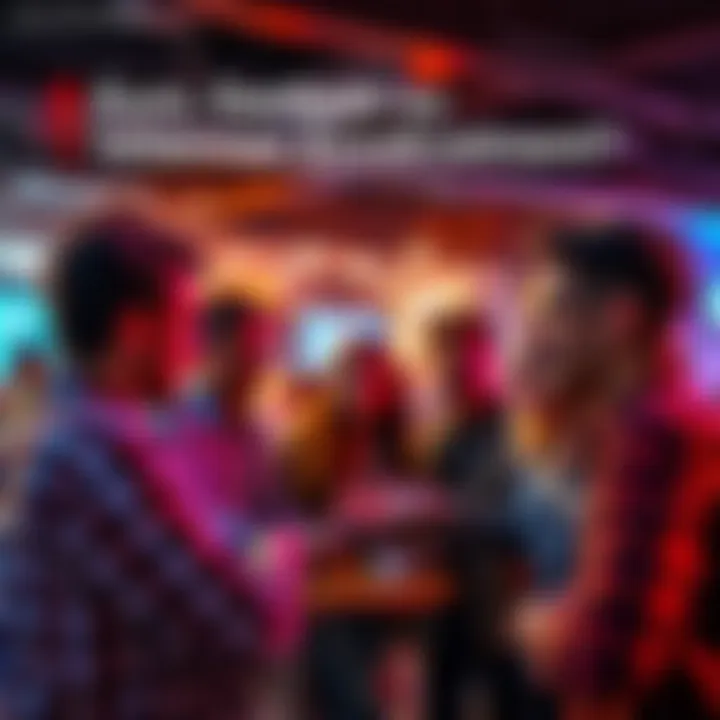 A group of people engaging in a lively discussion about recent news and trends.