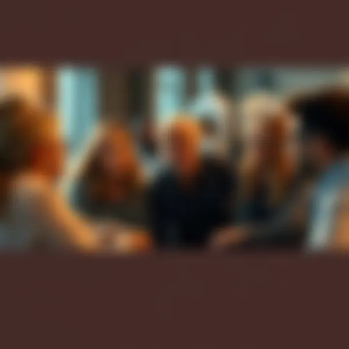 A group of people sharing their thoughts in a discussion circle, with expressions of interest and engagement.