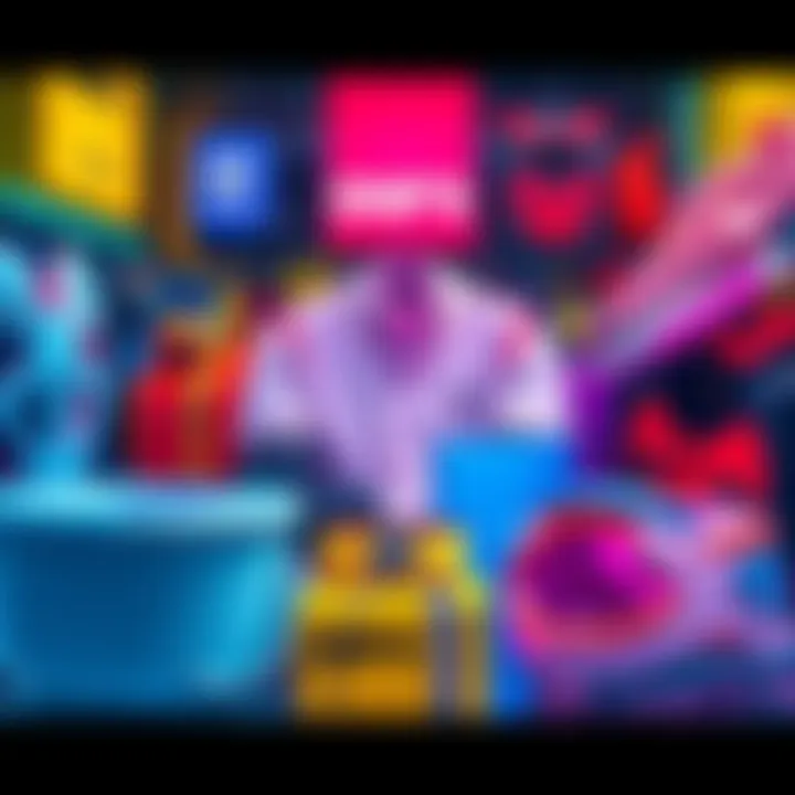 A vibrant display of DNP'S products highlighting their trendy designs and colors, showcasing the brand's current popularity.