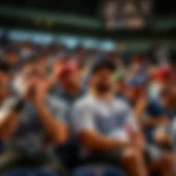 Dodgers fans showing frustration in the stands after another late game loss